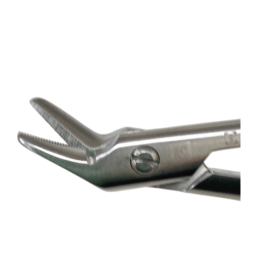 Aesculap DP551R Wire Cutting Scissors 4 3/4" Angled Serrated Blunt/Blunt 120mm