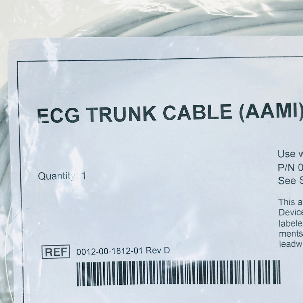 Getinge 0012-00-1814-01 5 LEAD AAMI ECG CABLE w/ 0012-00-1812-01 ecg trunk cable