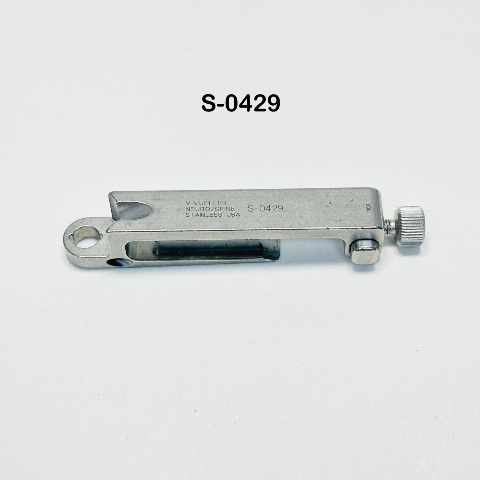 V. Mueller S-0429 Adjustable Lumbar Retractor Blade Holder  Instrument