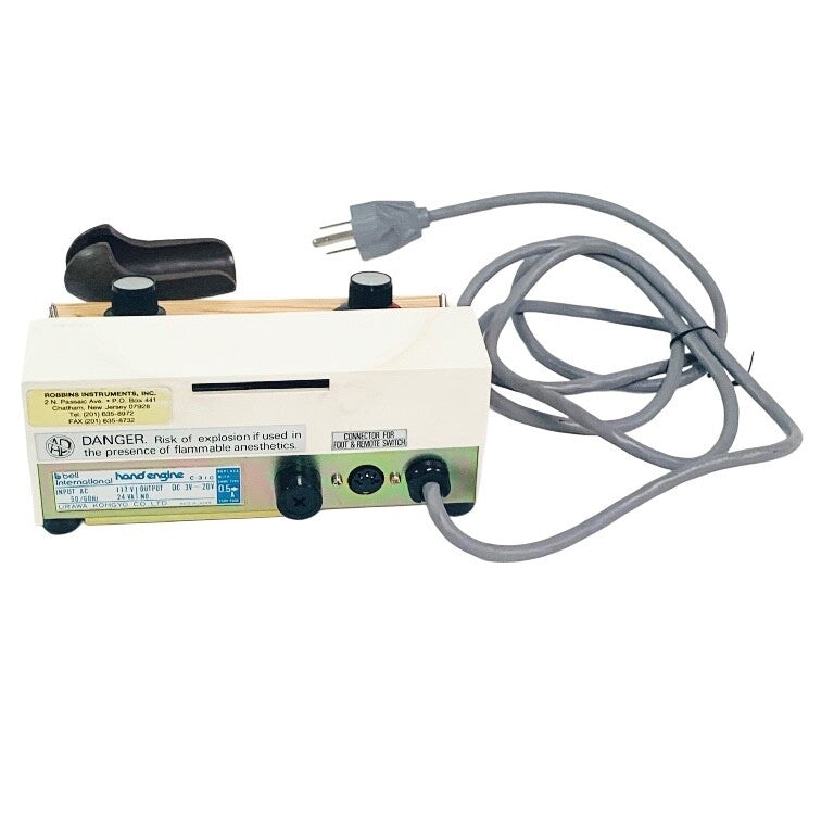 BELL INTERNATIONAL ROBBINS C-310, ACROTORQUE HAND ENGINE w/ 25D-10988 HANDPIECE