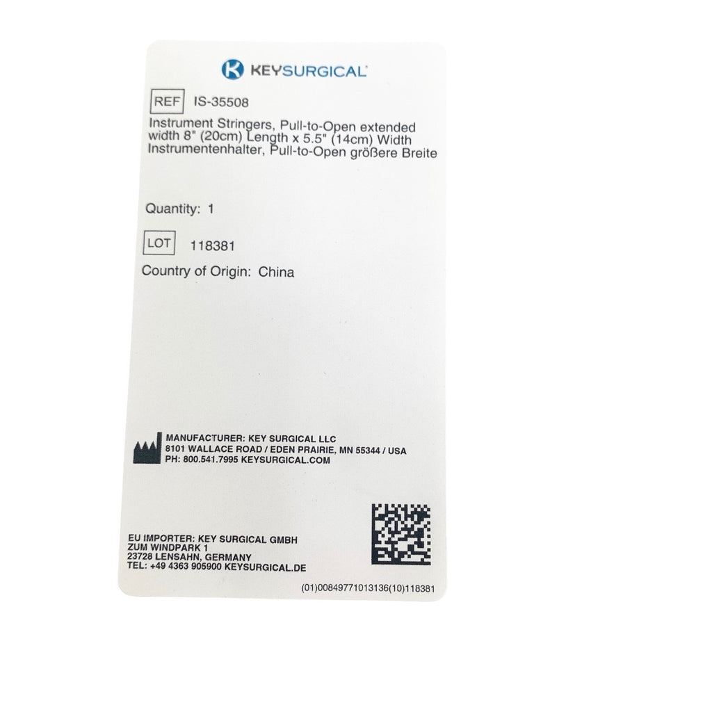 KEYSURGICAL REF IS-35508, Instrument Stringers, Pull-to-Open extended width 8"