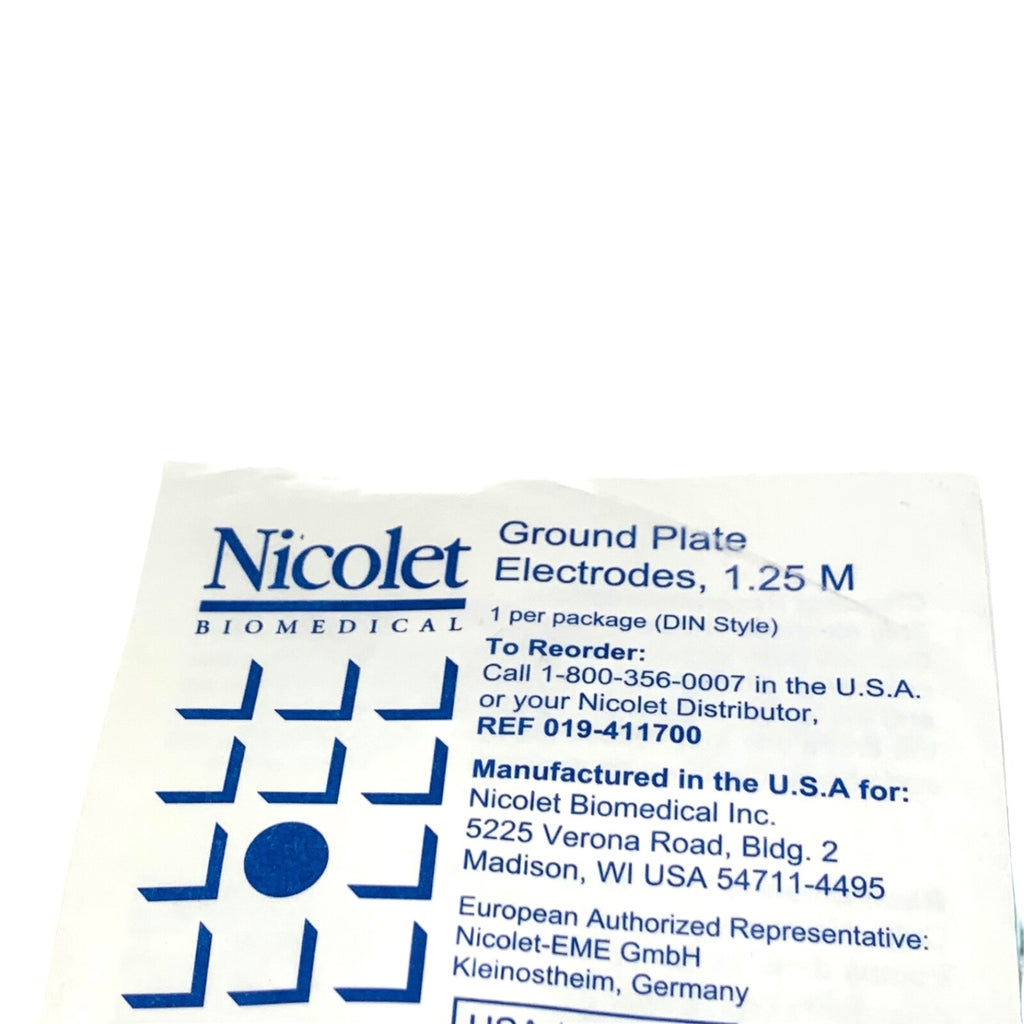 Nicolet REF 019-411700, GROUND PLATE ELECTRODE, 1.25M