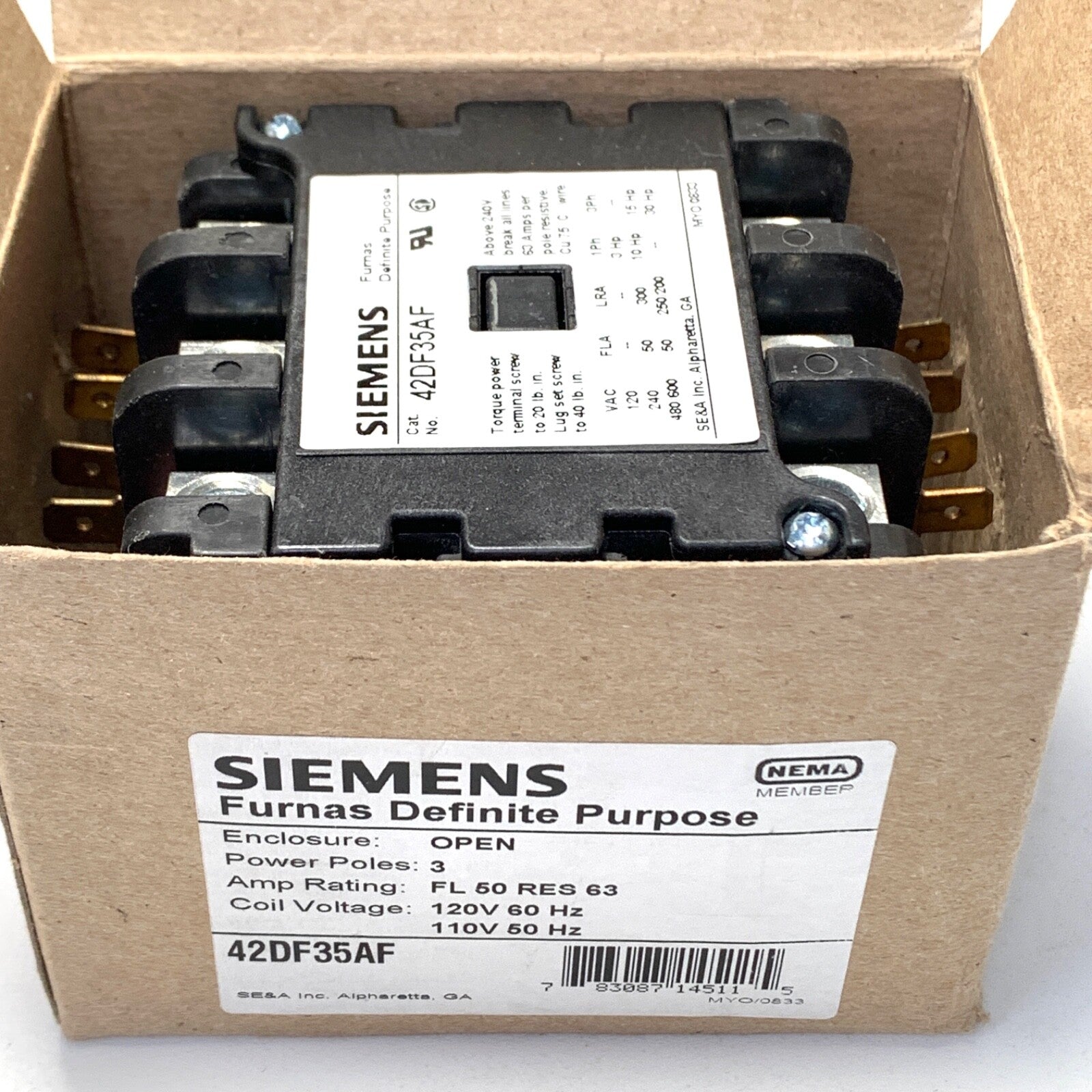 Siemens REF 42DF35AF, Furnas Definite Purpose