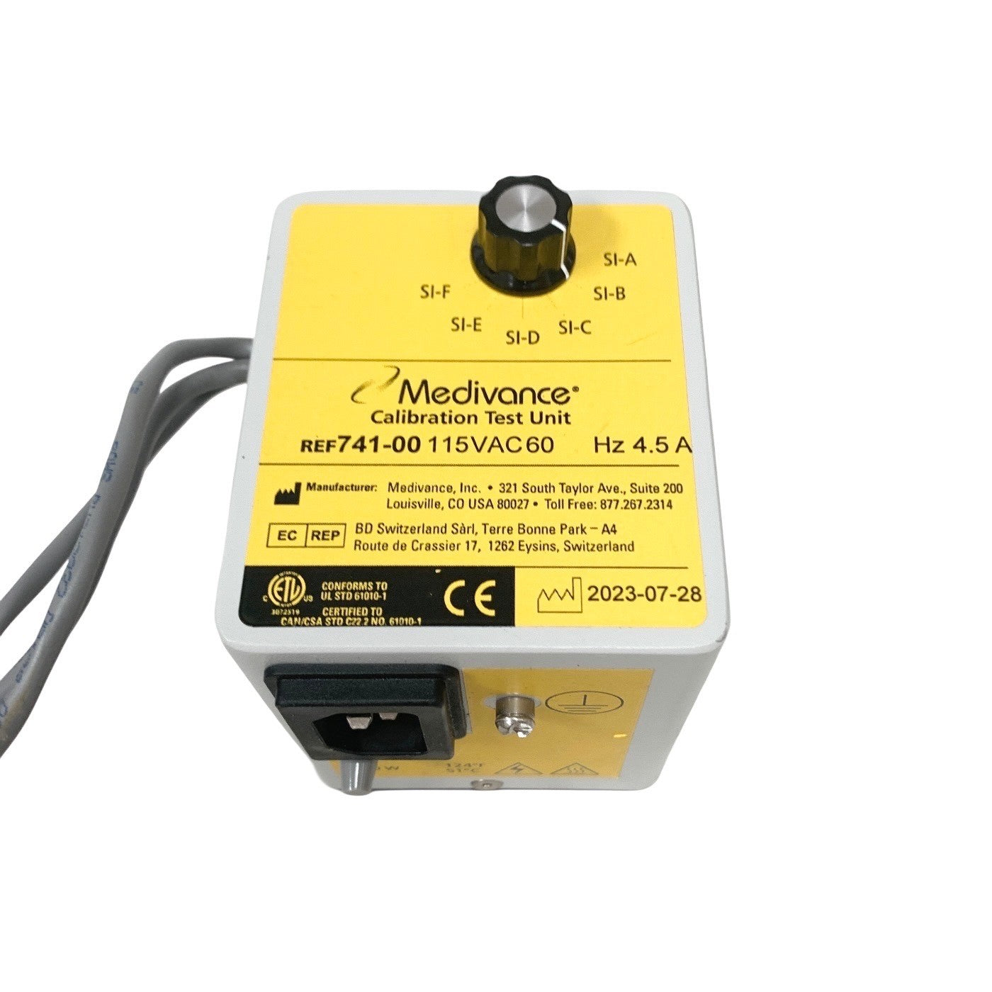 Medivance REF 741-00, Calibration Test Unit CTU | 115VAC 4.5A