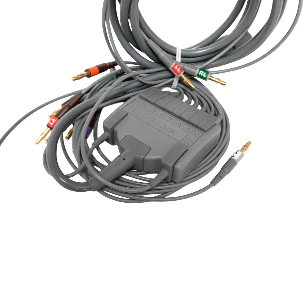 Burdick 007704 ECG Patient Cable 10-Lead AHA Replaceable Leads Cardiac Science
