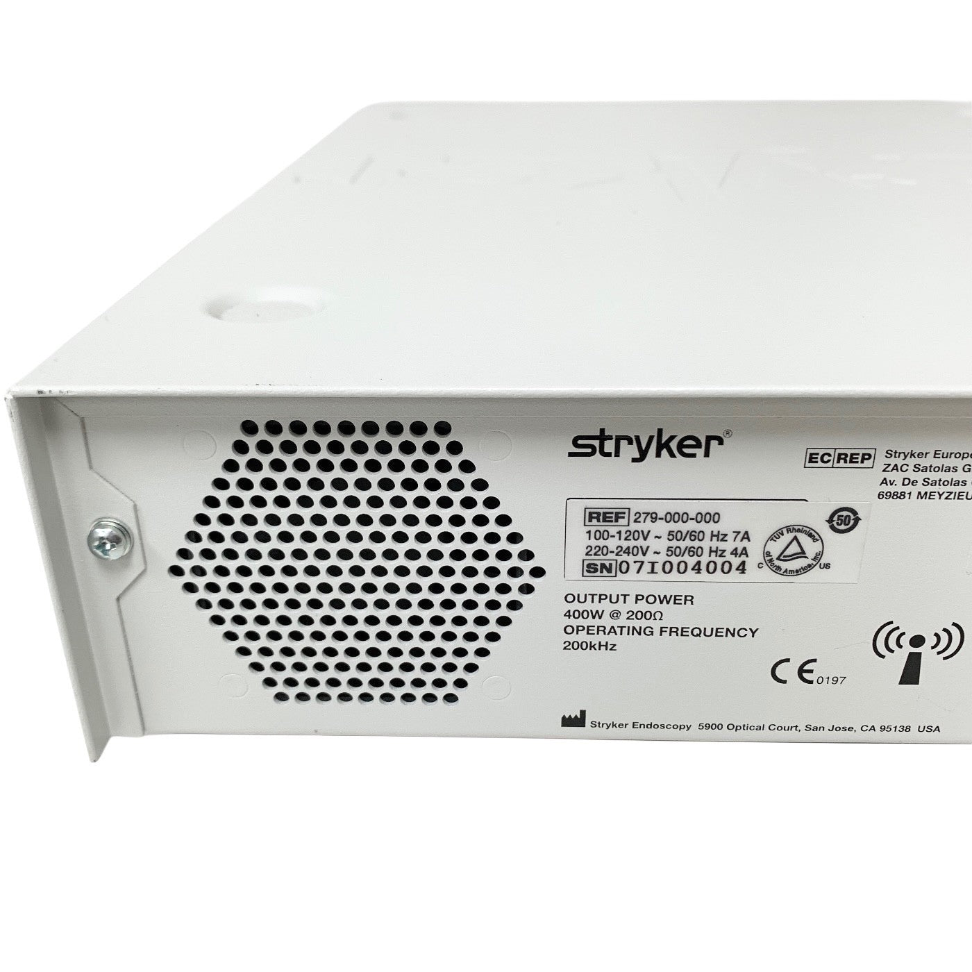 STRYKER REF 279-000-000, SERFAS ENERGY RF GENERATOR