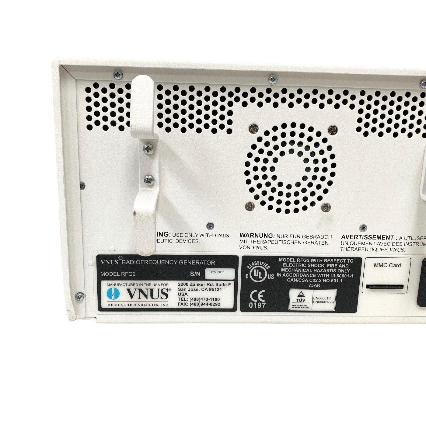 VNUS MODEL RFG2, VERSION 2.1.7 RADIOFREQUENCY GENERATOR
