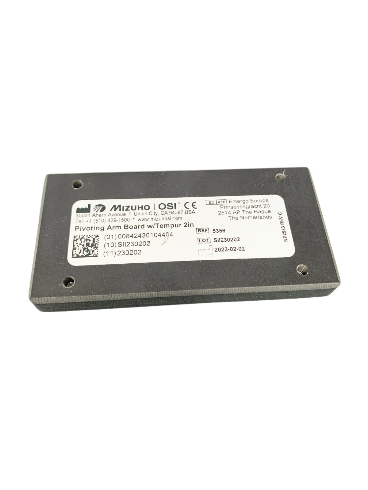 Mizuho OSI 5356 Pivoting Arm Board With Tempur  Pad