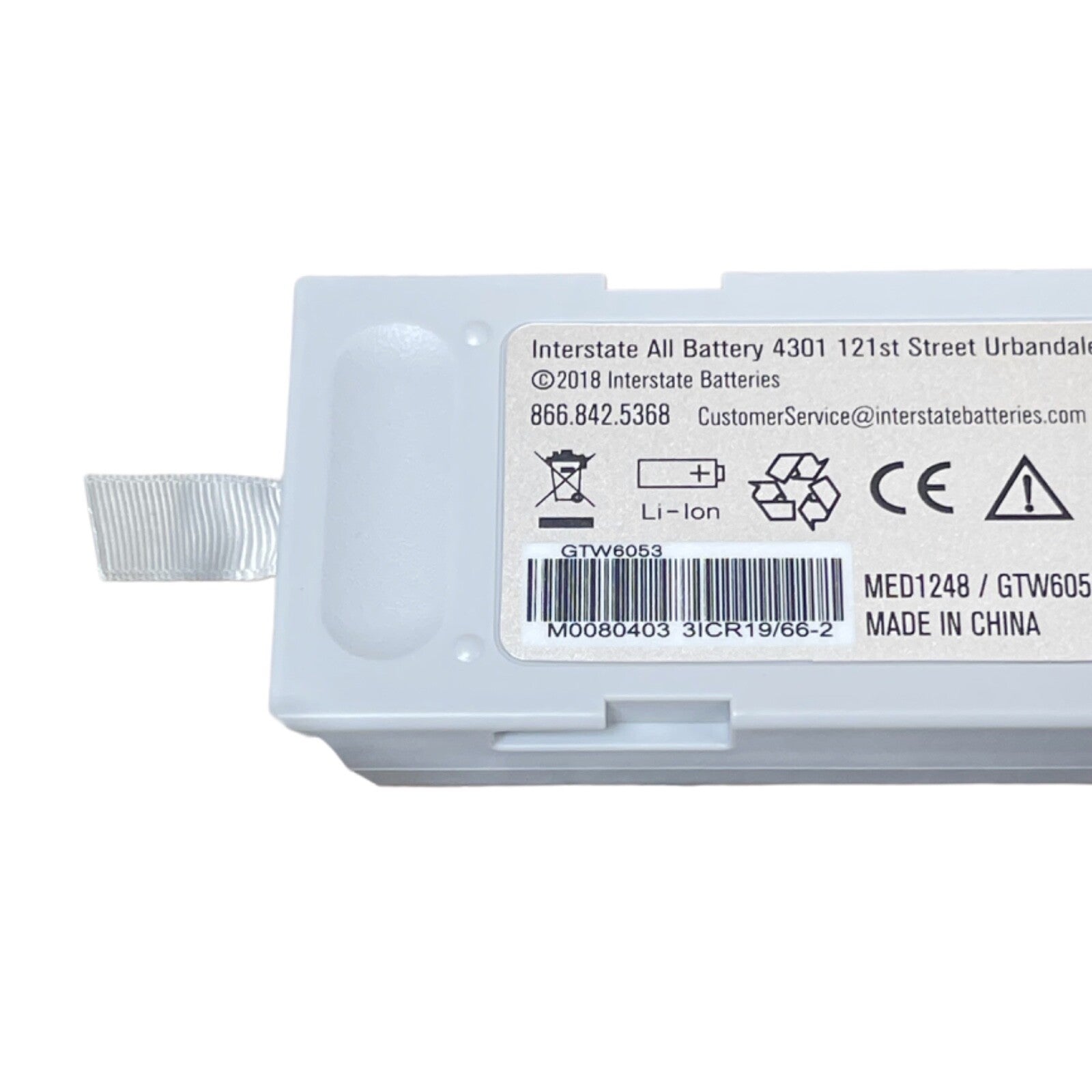 Interstate MED1248 11.1V 4400mAh 49Wh Li-ion Battery For Mindray Monitor