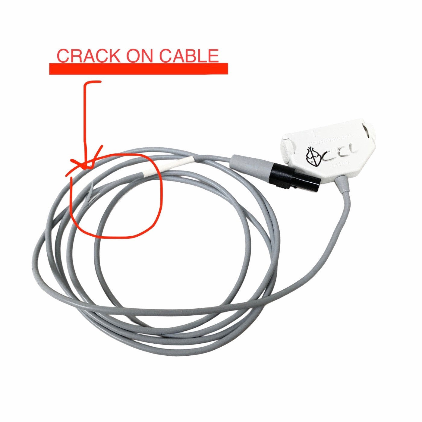 Medtronic REF 5433V Ventricular Patient Cable AS-IS / CRACKED CABLE