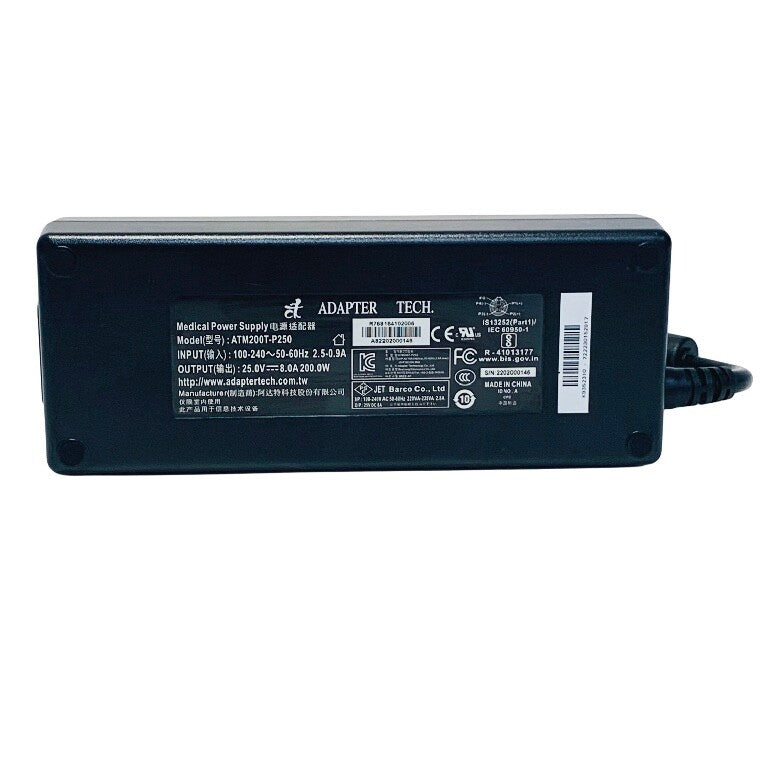 Adapter Tech REF ATM200T-P250, Medical 25V 8A Power Supply