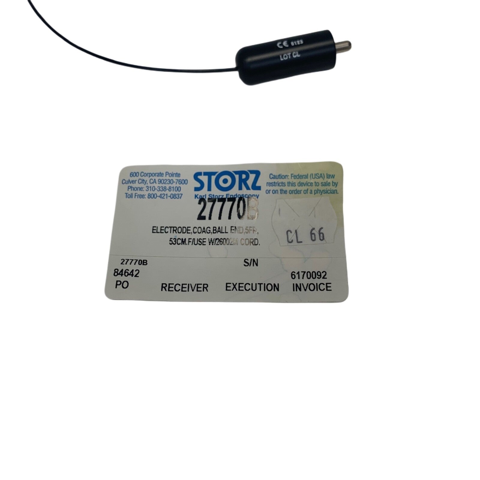 Storz REF 27770B, Monopolar COAG Ball Electrode