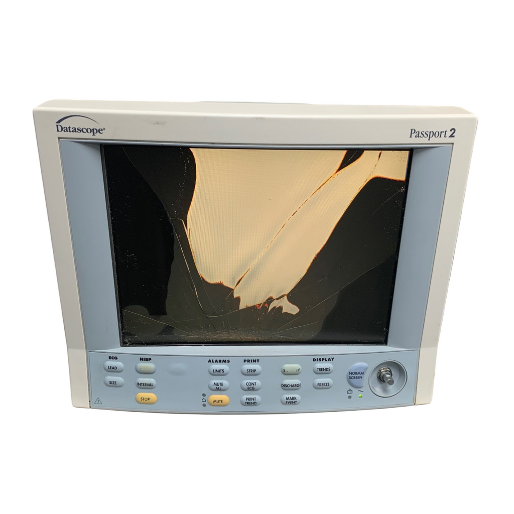 Datascope Passport 2, Color, ECG Spo2, NIBP, Printer. Broken Screen and Knob