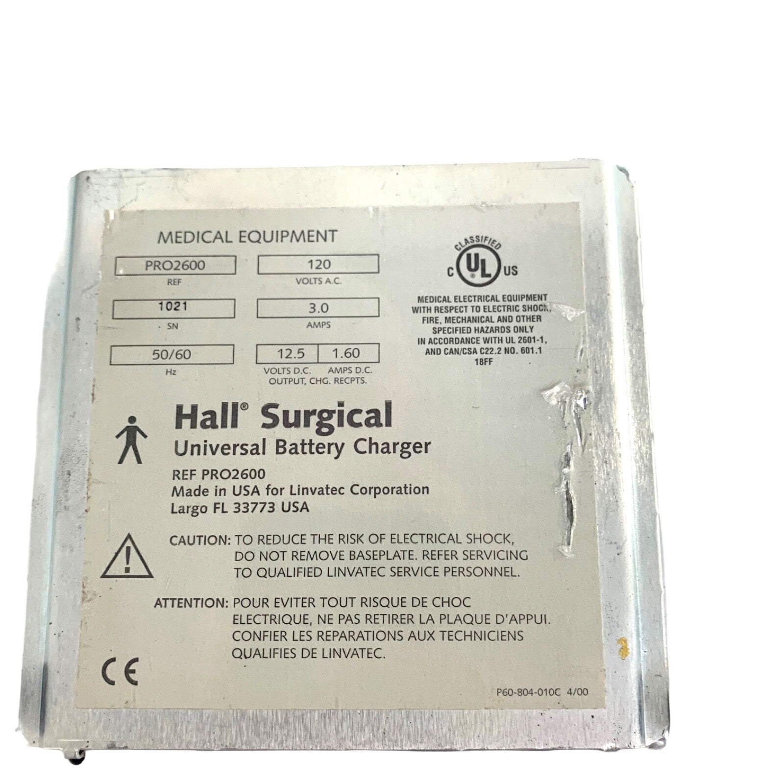 Hall Surgical REF PRO2600, Universal Battery Charger