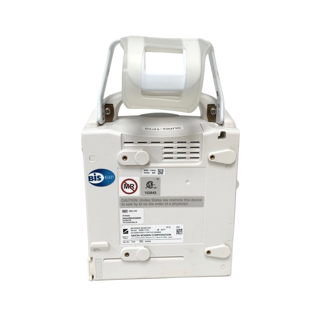 Nihon Kohden REF BSM-1753, Nellcor Oximax SPO2, ECG, NIBP, TEMP