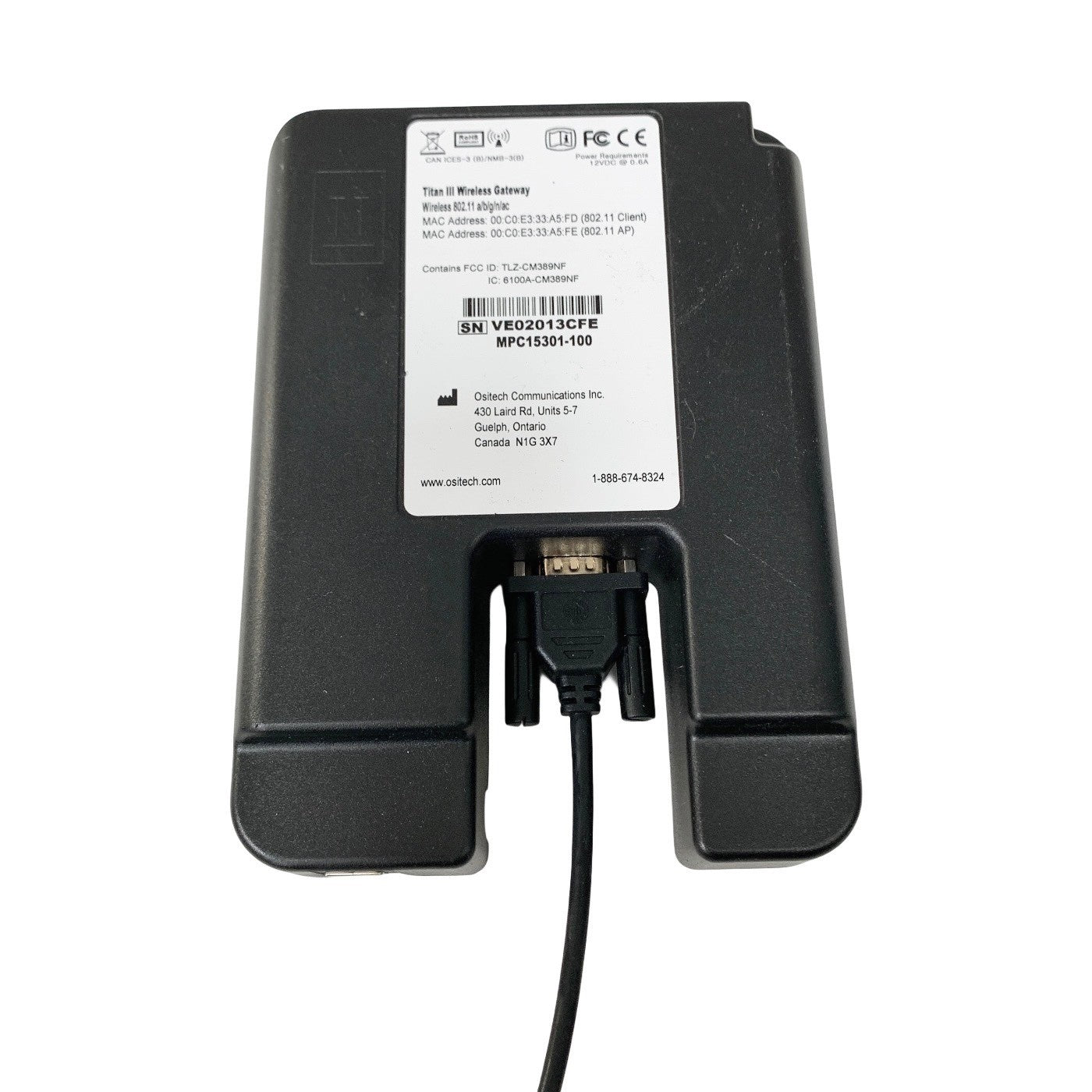 OSITECH REF MPC15301-100, Titan Ill Wireless Gateway Wireless 802.11 a/b/g/n/ac