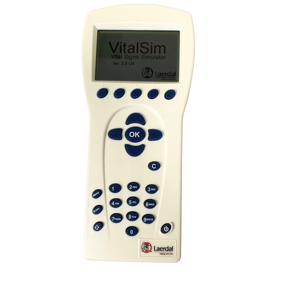 Laerdal VitalSim Vital Signs Simulator FST1908 w/ FST1909 Remote & Case