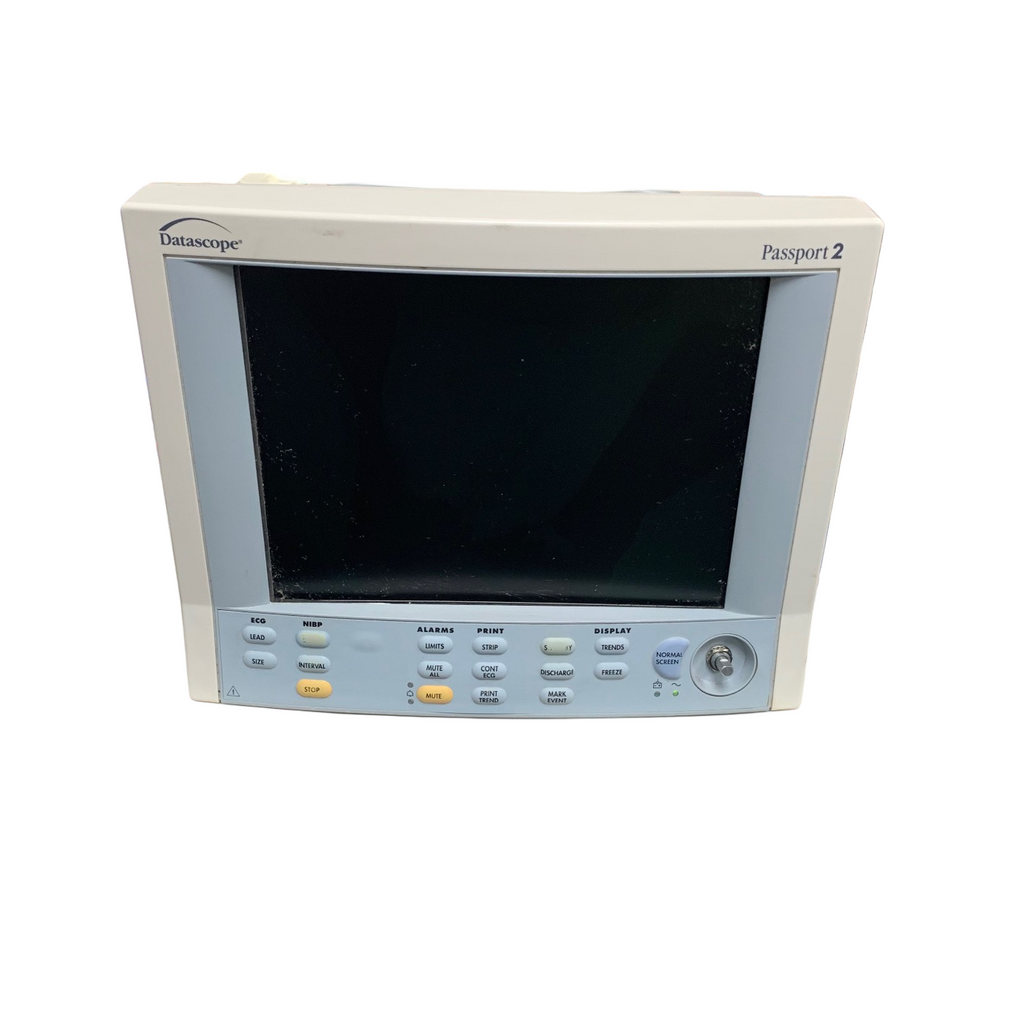 Datascope Passport 2, Color, ECG Spo2, NIBP, Printer. Broken Screen and Knob