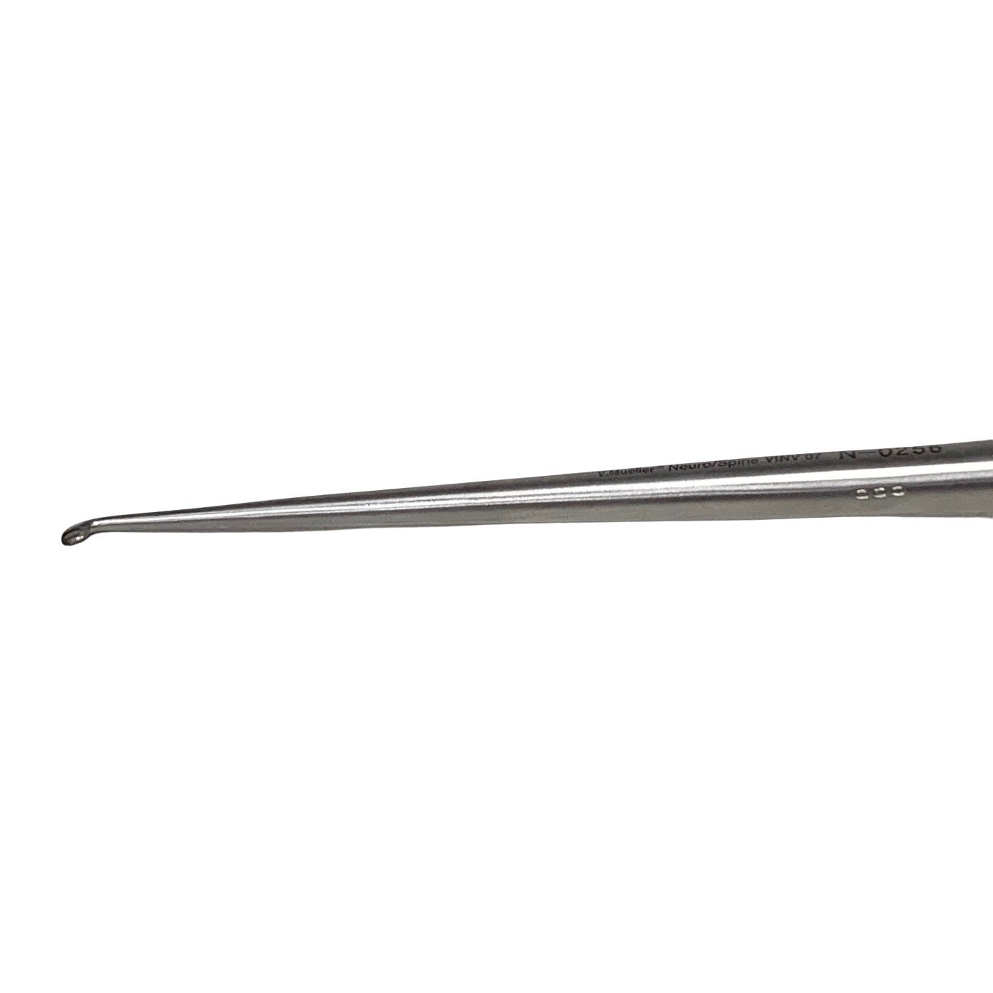 V. Mueller REF N-0256, BRUN CURETTE ANGLED, SIZE 3-0 OVERALL LENGTH 9" (23CM)