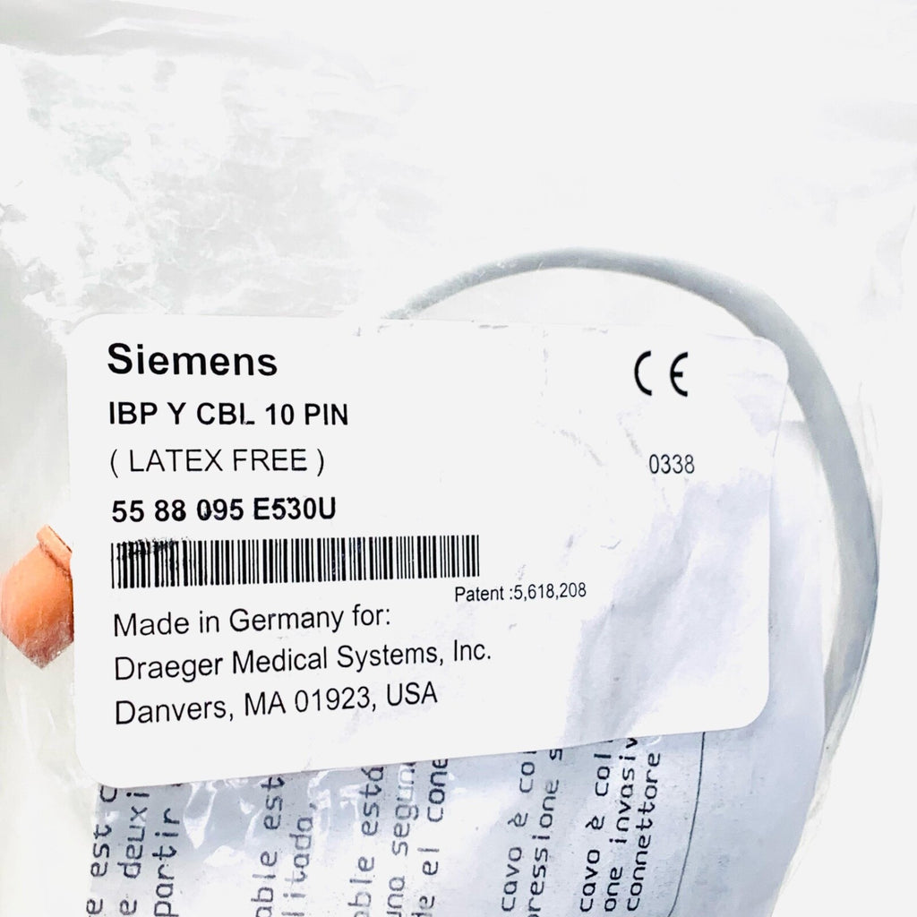 Drager REF 5588095, IBP Y CABLE 10 PIN, SIEMENS