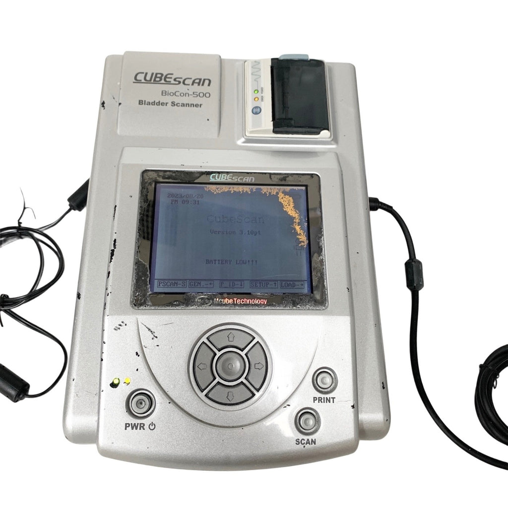 CubeScan BioCon-500 Bladder Scanner w/ Probe & Power Supply, Ultrasound AS IS