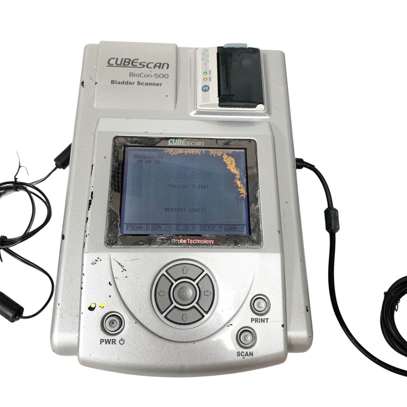 CubeScan BioCon-500 Bladder Scanner w/ Probe & Power Supply, Ultrasound AS IS