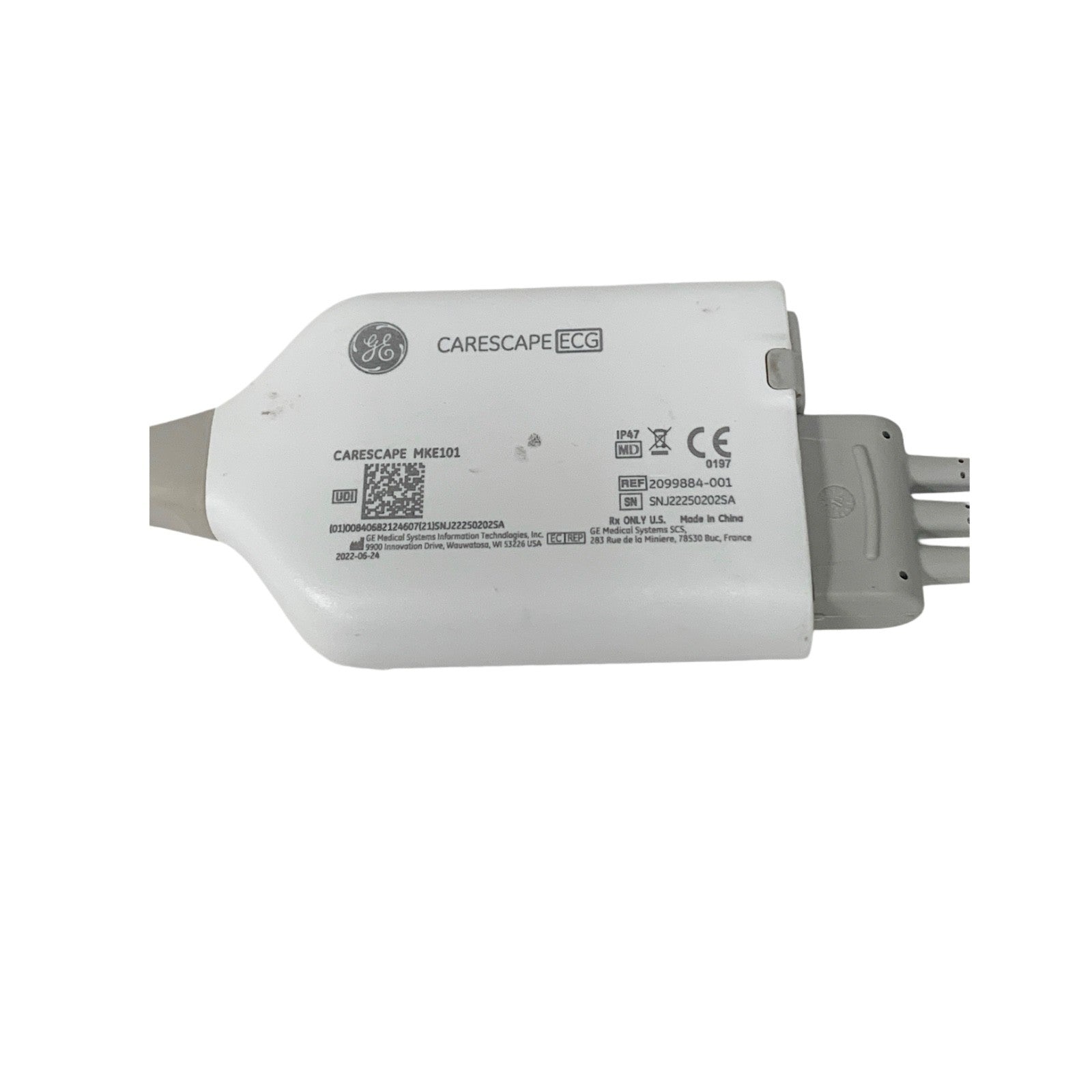 GE REF 2099884-001, CARESCAPE MKE101 ECG MODULE WITH 3 LEAD CONNECTOR