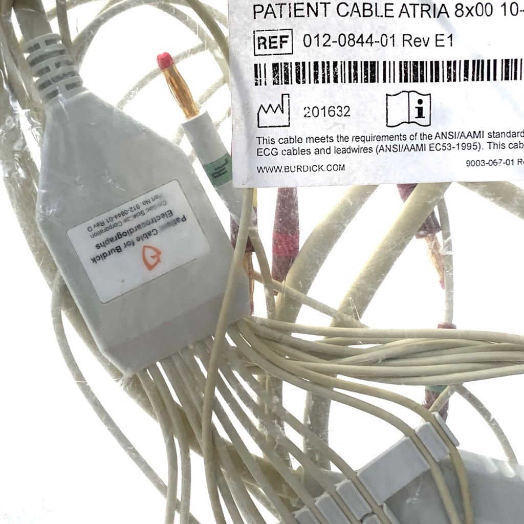Mortara REF 012-0844-01, Burdick Patient Cable Atria 8x100 10 Lead