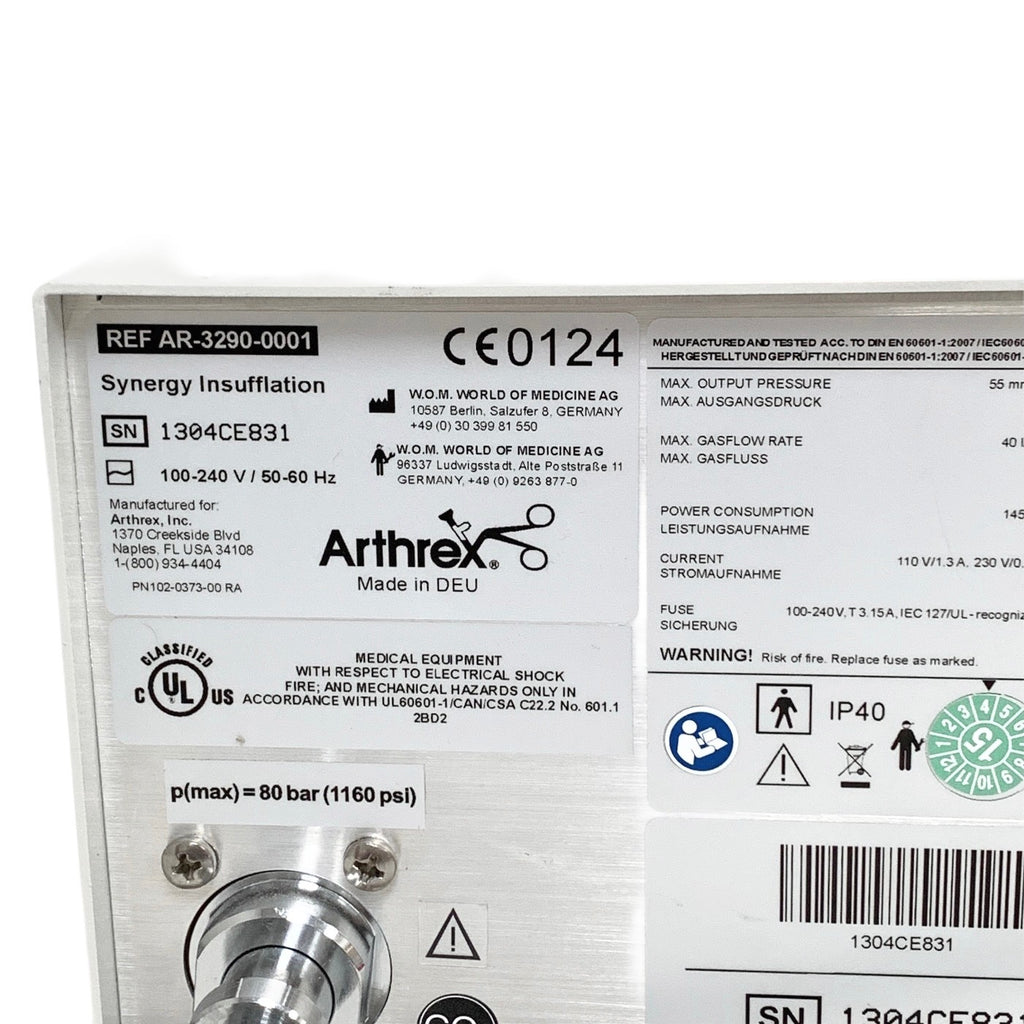 Arthrex REF AR-3290-0001, Synergy Insufflation Insufflator