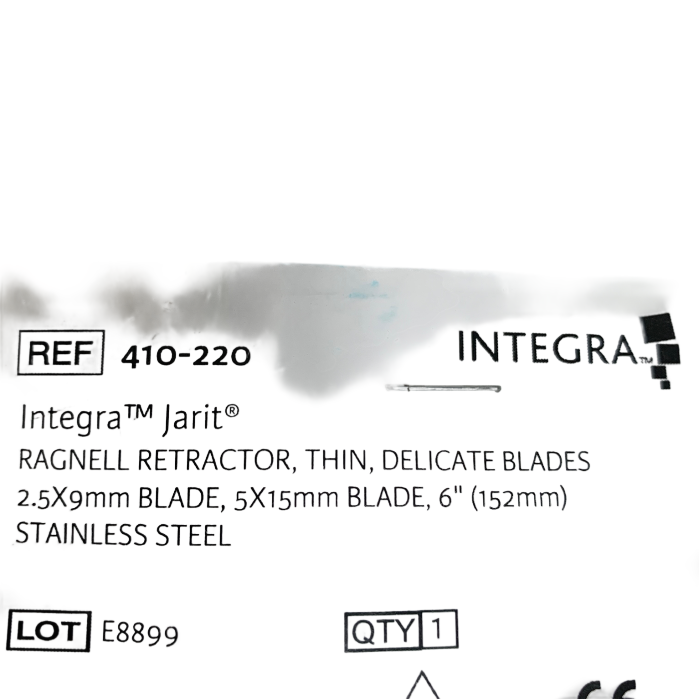 Jarit 410-220 RAGNELL RETRACTOR THIN DELICATE BLADES 2.5X9MM BLADE 5X15MM BLADE
