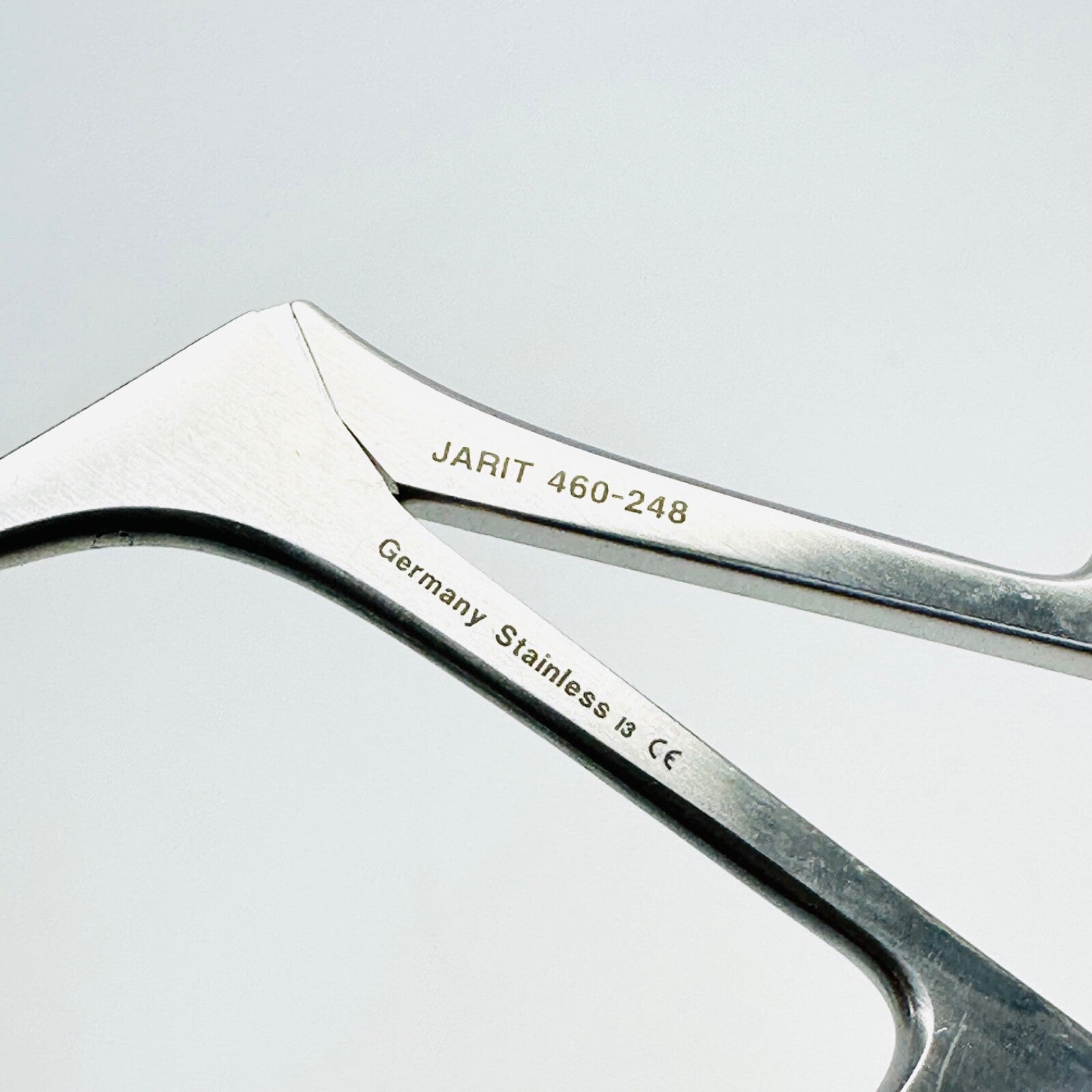 Jarit 460-248 Jako Microlaryngeal Scissor Curved Right, Working Length, 9-3/4"