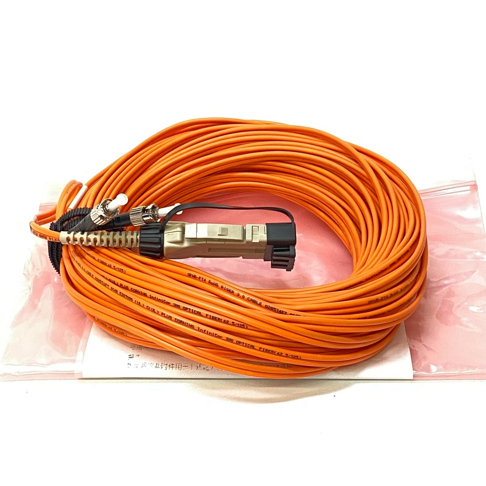 GE Healthcare REF 2003434-001 Fiber Optic Cable ST to FDDI Duplex 75 ft