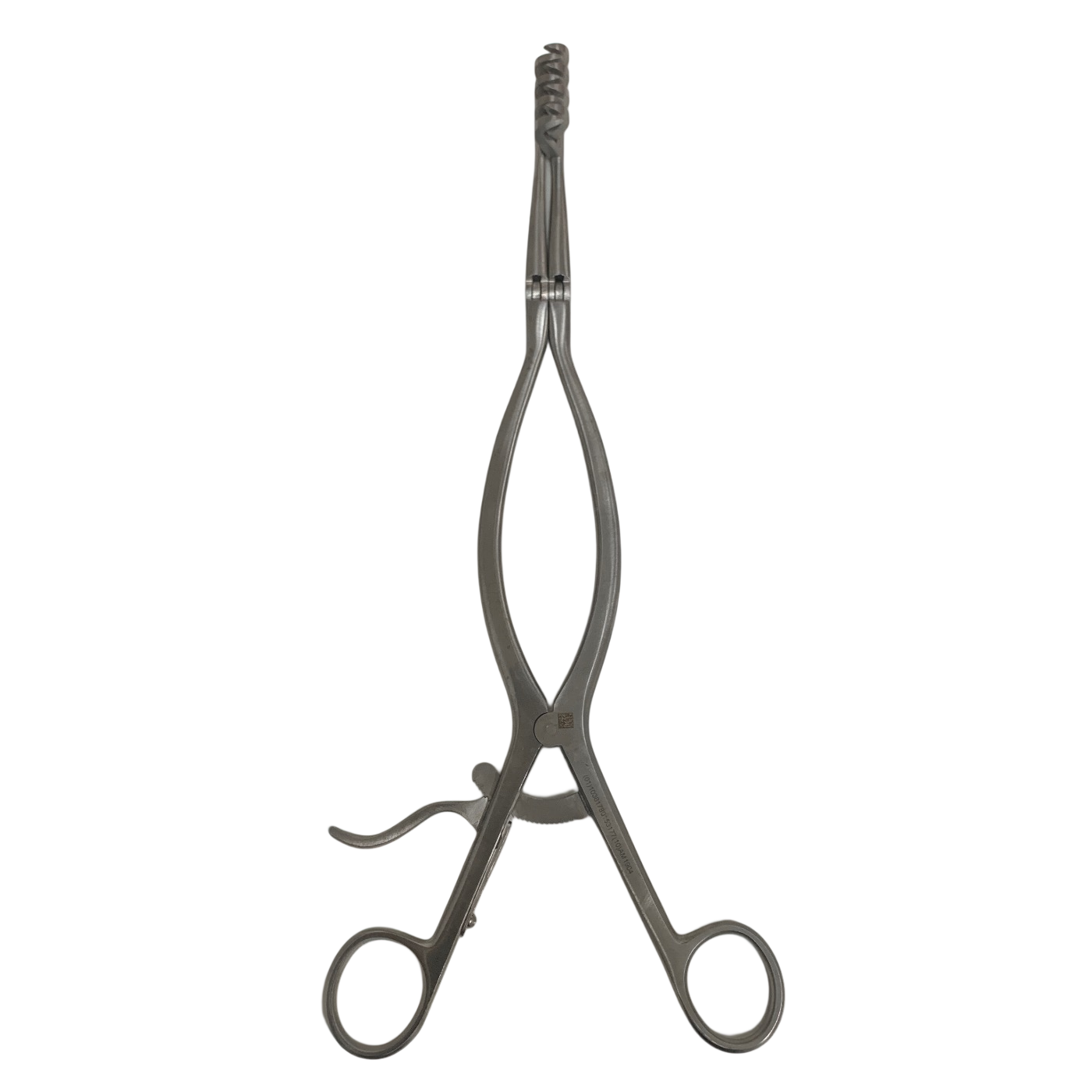 Jarit 205-210 Beckman Thyroid Retractor 12-3/8" Hinged 4x4 Sharp Prongs