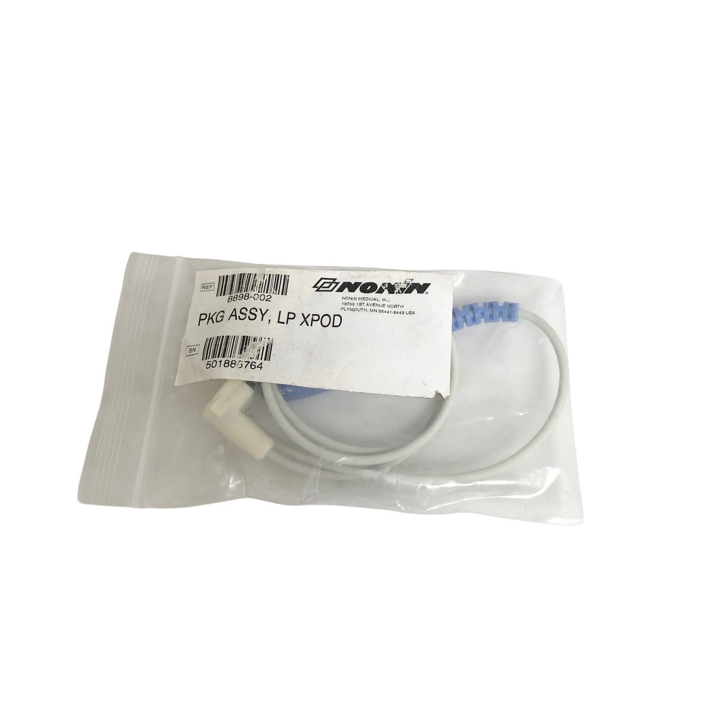 Nonin REF 3017LP, XPOD PureSAT SPO2 CONNECTOR CABLE, 8898-002