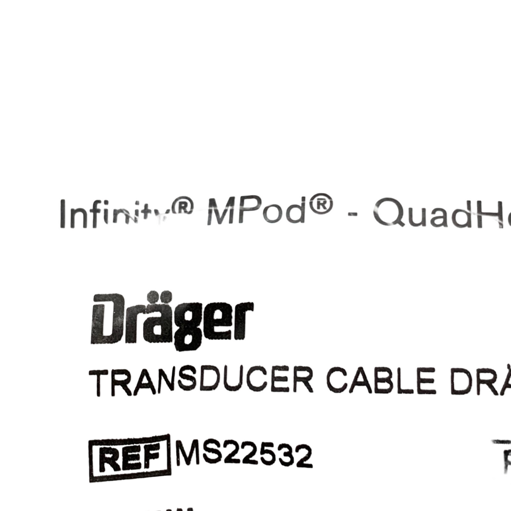 MS 22532 TRANSDUCER CABLE DRAEGER 10PIN - NEW