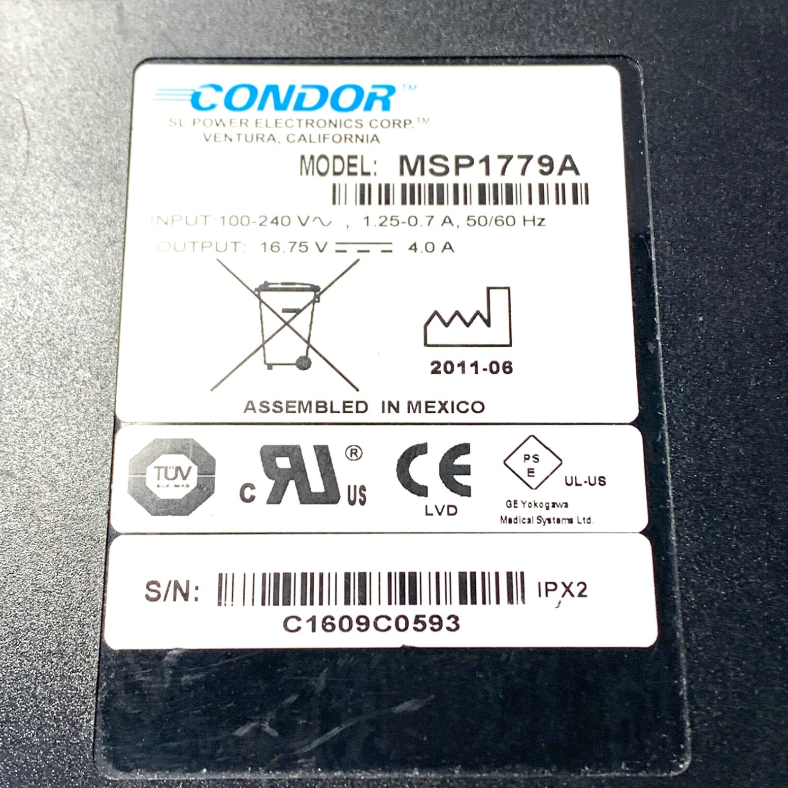 GE REF 2012183-003, Transport Display Power Supply