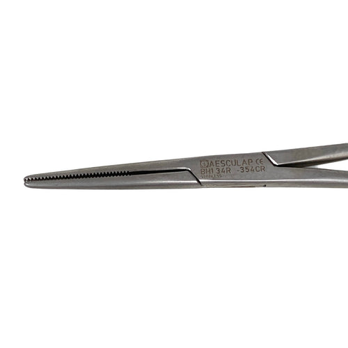 Aesculap Ref BH134R, Hemostatic Forceps, straight, 140 mm (5 1/2")