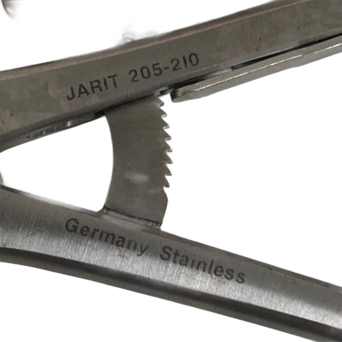 Jarit 205-210 Beckman Thyroid Retractor 12-3/8" Hinged 4x4 Sharp Prongs