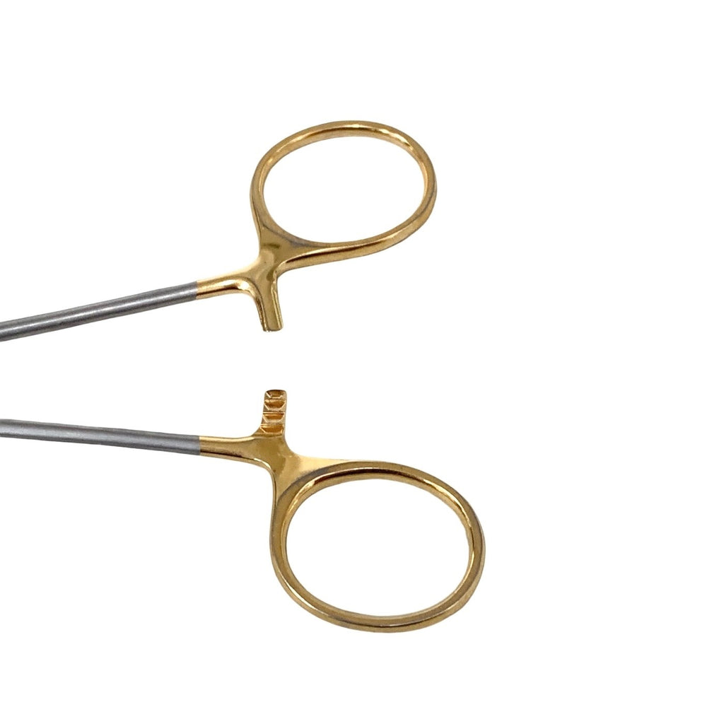 Aesculap Ref BM013R, Mayo Hegar Needle Holder 6" Tungsten Carbide TC Gold Handle