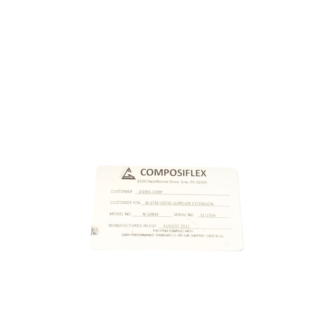 STERIS Composiflex Carbon Fiber Slipover Head Extension Table w/ Pad Ref N-10844