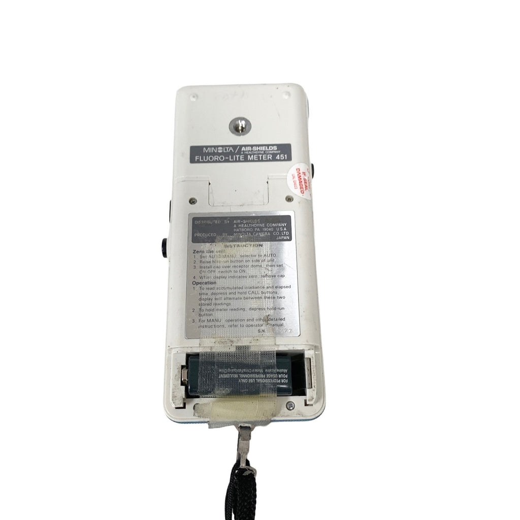 Minolta Air-Shields Fluoro-Lite Meter 451 Phototherapy Radiometer - Powers On