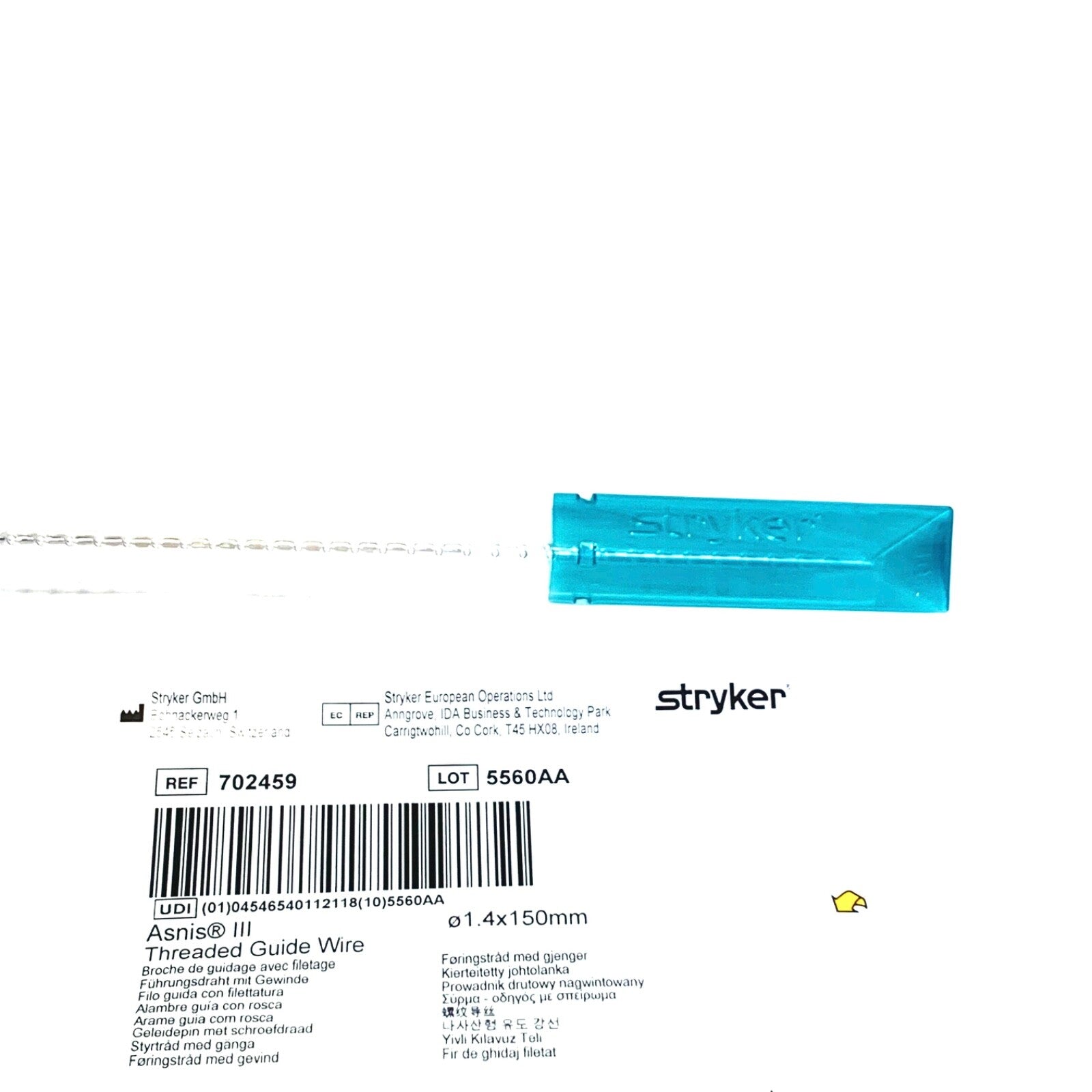Stryker REF 702459, ASNIS III, Threaded Guidewire