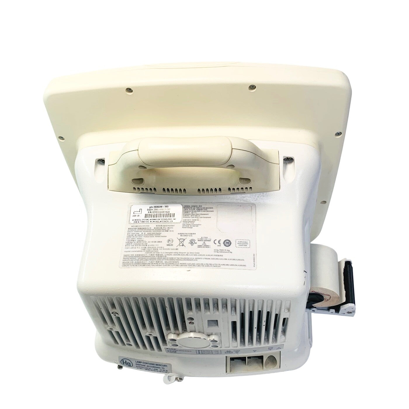 GE Dash 5000 Patient Monitor w/ ECG, SpO2, NBP, Co2,Temp, and Printer