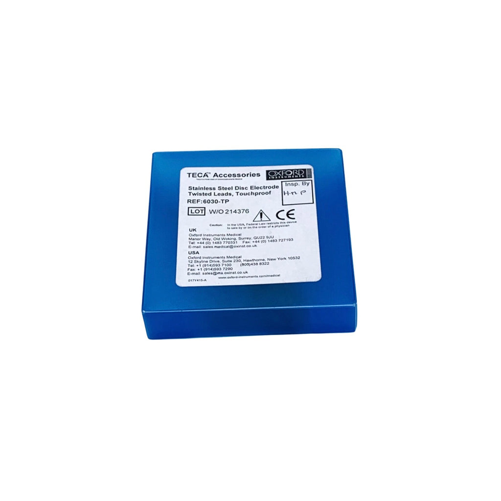 OXFORD TECA REF 6030-TP Stainless Steel Disc Electrode Twisted Leads, Touchproof