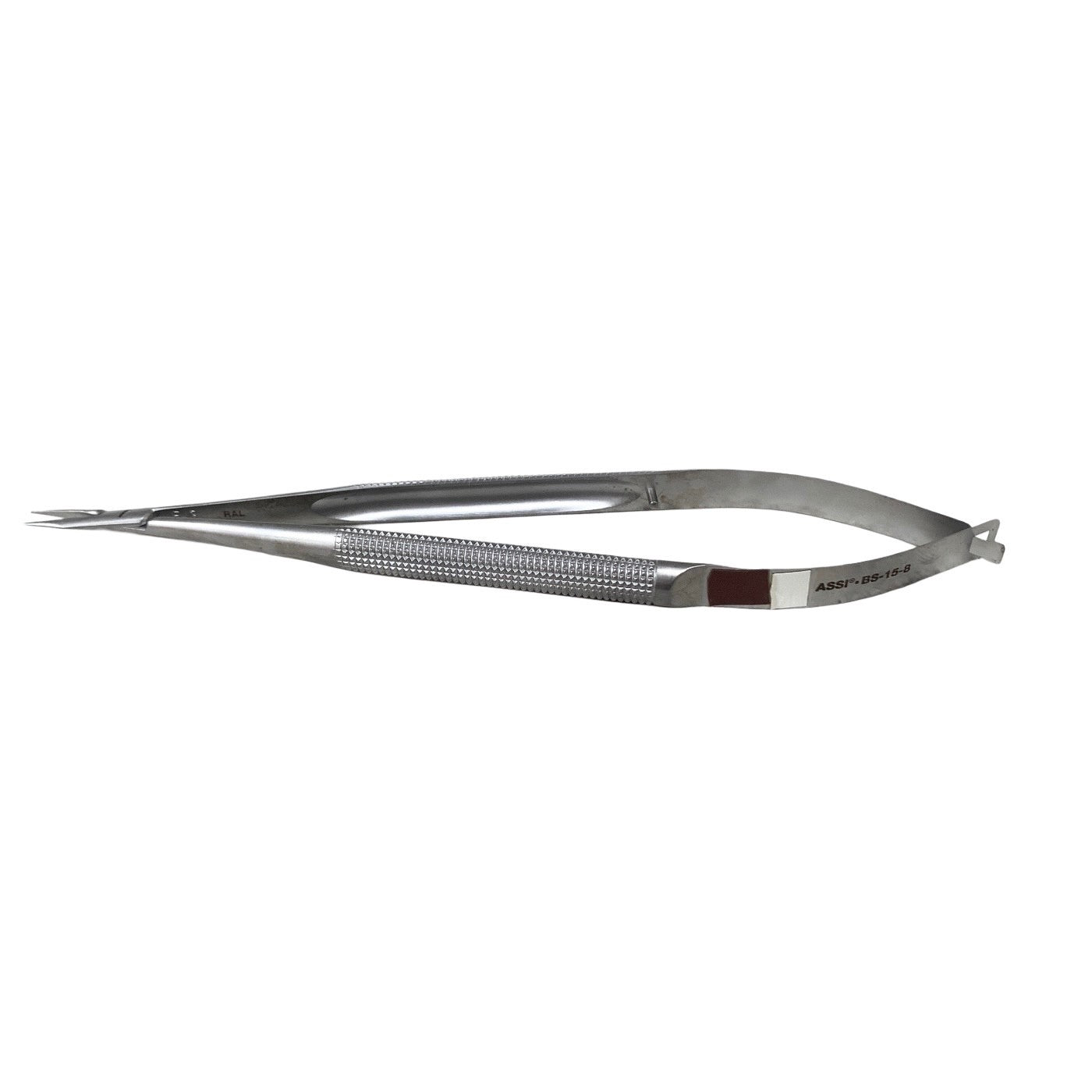 ASSI REF BS-15-8 Microsurgical Needle Holder 15cm Straight 0.4mm Tip No Lock