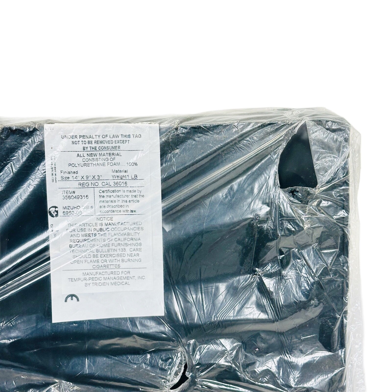 MIZUHO OSI 6950-06 Rectangular Positioning pad 14″ x 9″ x 3″ FOR TRIOS & MTS