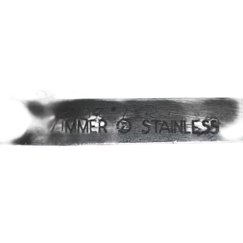 Zimmer 3670 BRUNS Oval Curette, #4 STRAIGHT, Solid Hex Handle