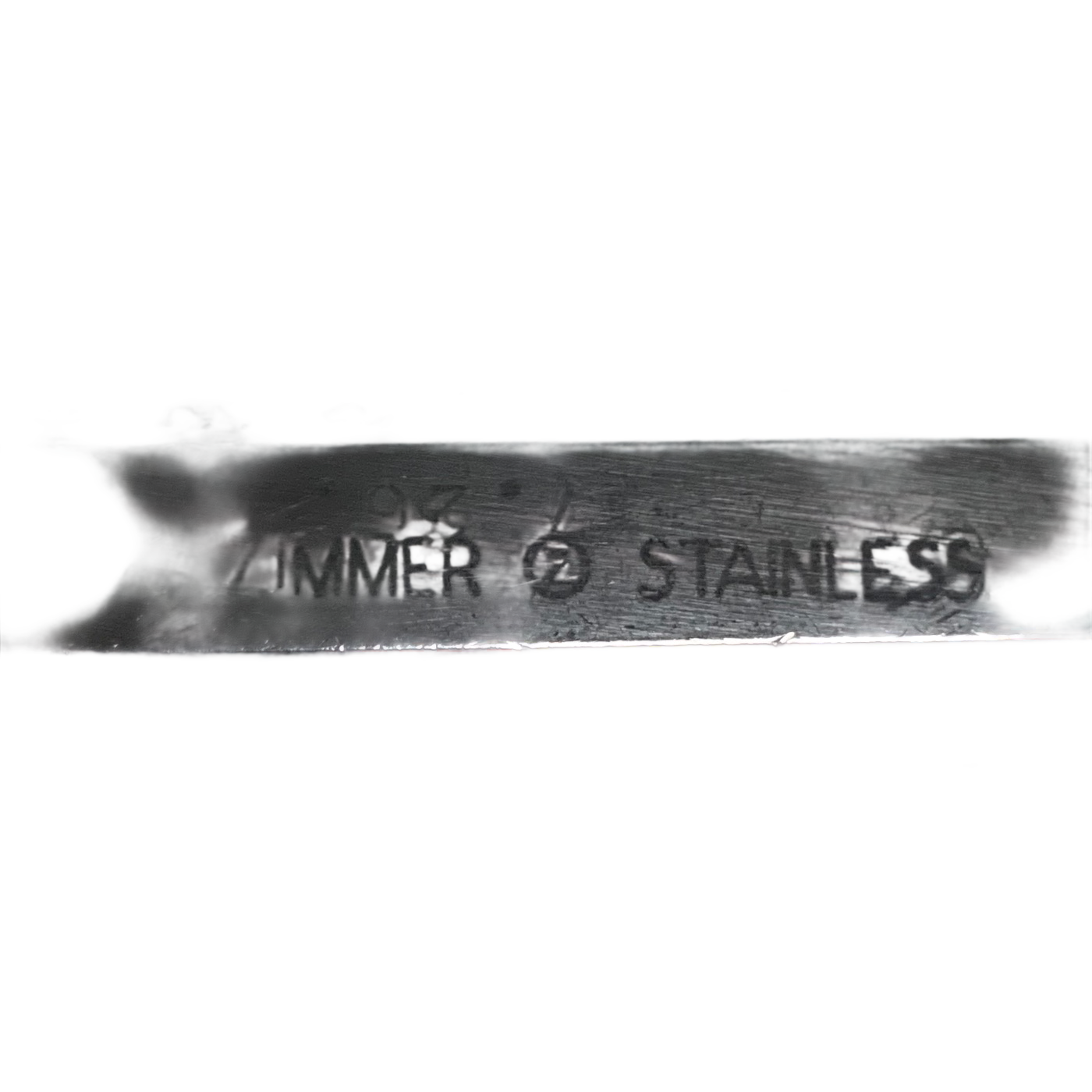 Zimmer 3670 BRUNS Oval Curette, #4 STRAIGHT, Solid Hex Handle