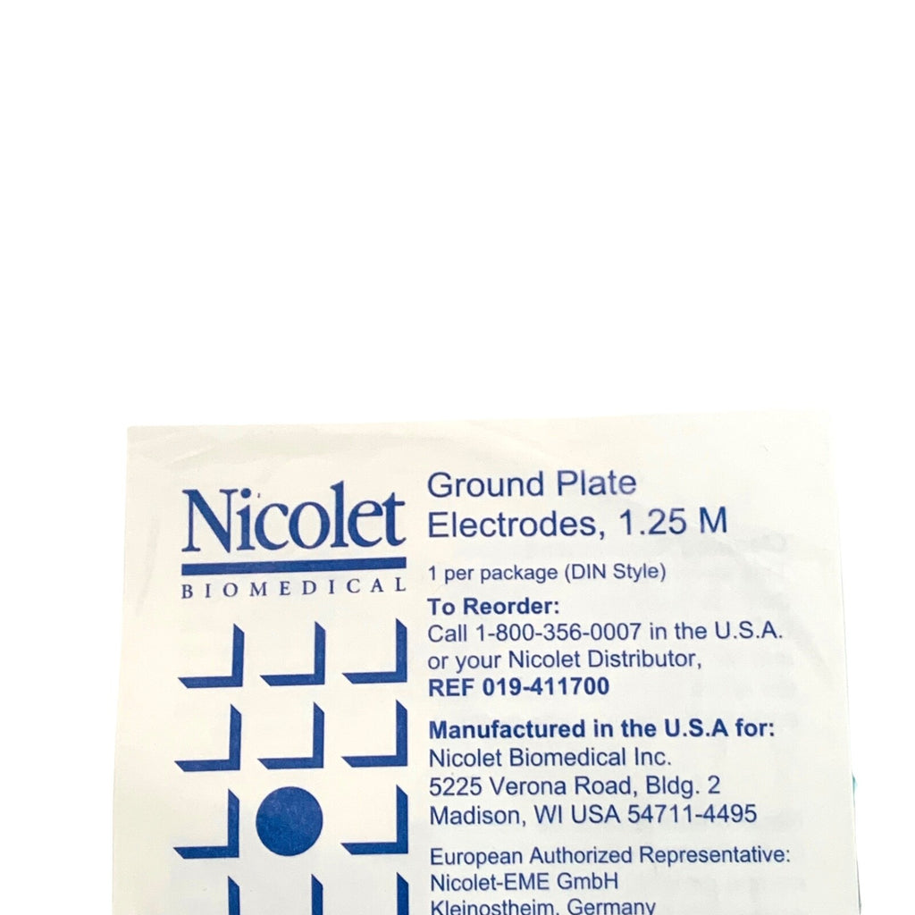 Nicolet REF 019-411700, GROUND PLATE ELECTRODE, 1.25M