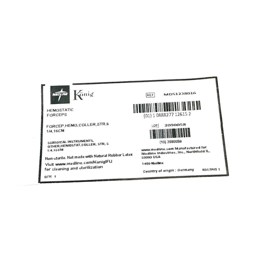 MEDLINE Konig REF MDS1228016, Hemostatic Forceps